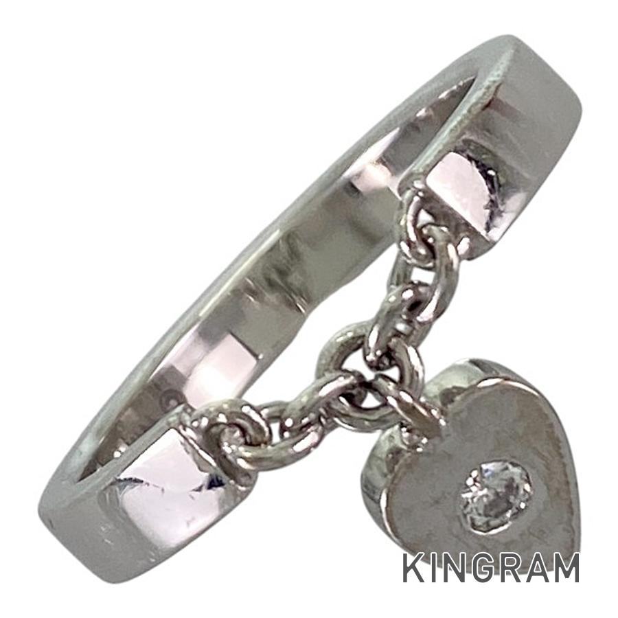 カルティエ Cartier モナムール ハート K18WG ダイヤモンド 7号(47) リング sst【中古】