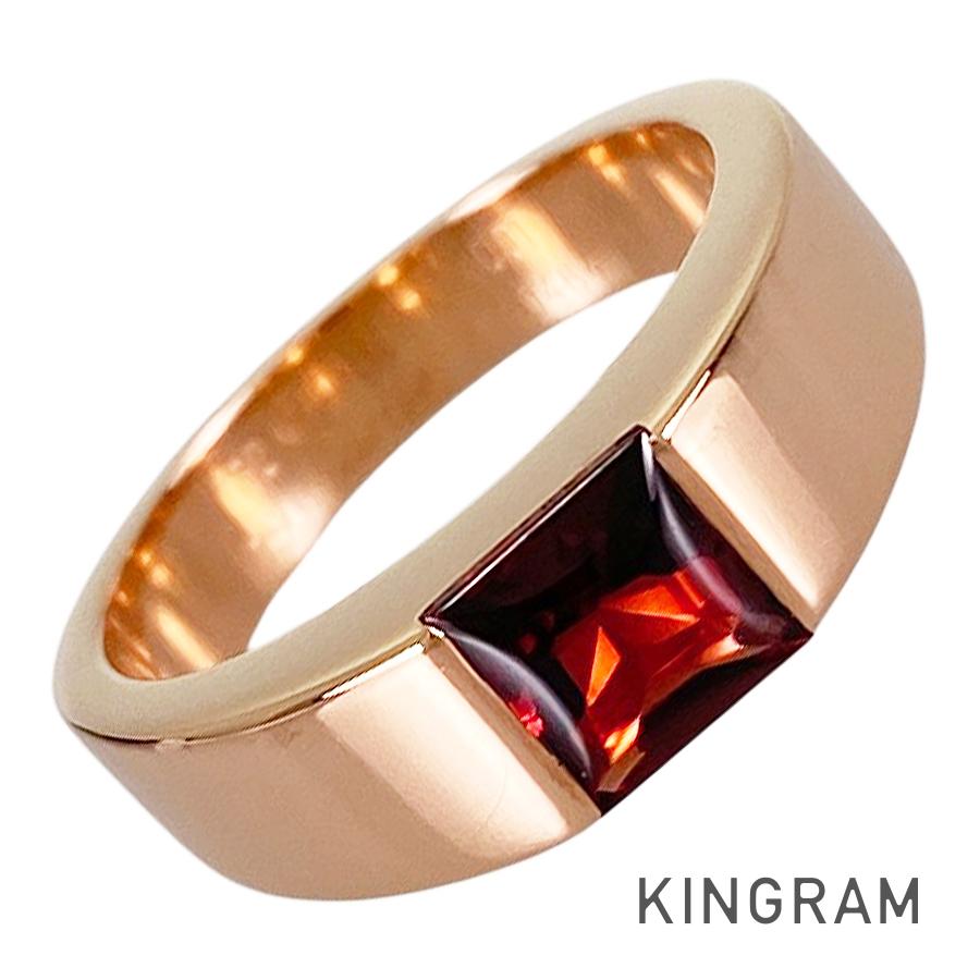 カルティエ Cartier 貯蔵タンク K18PG ガーネット 12号(52) 輪っか sst【中古】