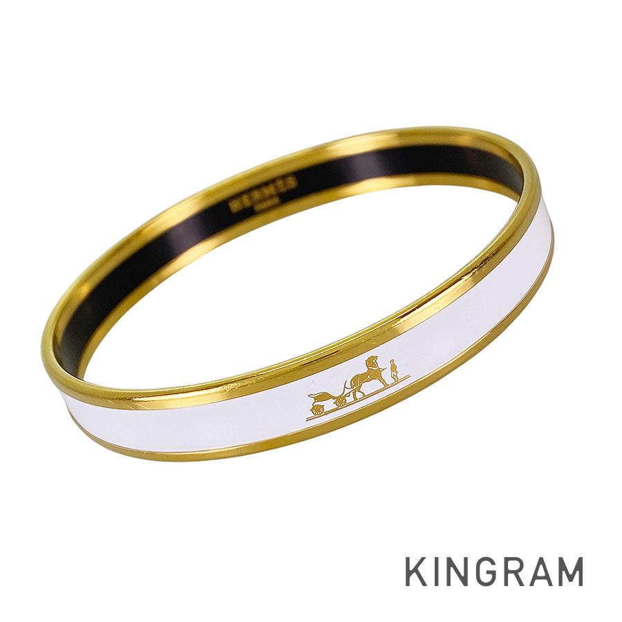 楽天市場】Hermes エルメス エマイユ PM バングル ゴールド GP