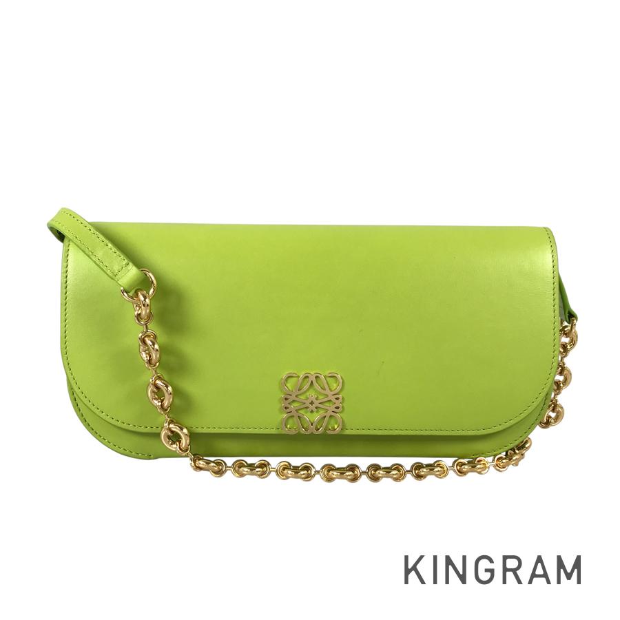 ロエベ LOEWE ゴヤ なめし革 クラッチペダル御徒面子 fhb【中古】
