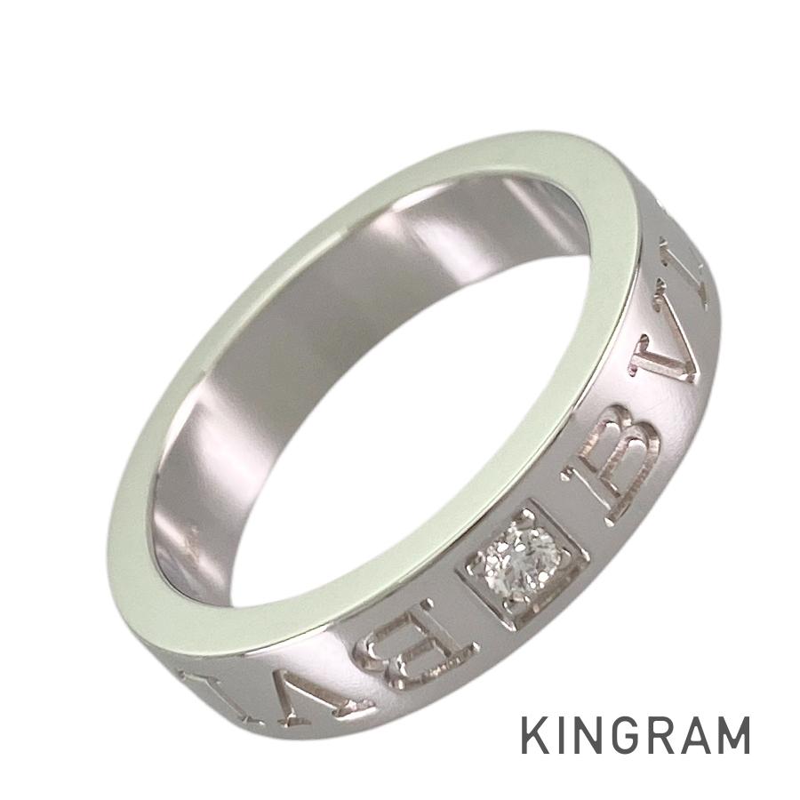 ブル小峡谷 BVLGARI ビーゼロワン エッセンシャル 339983 K18WG 金剛石 10号(50) 輪っか sss【中古】