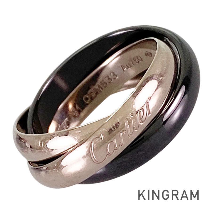 楽天市場】カルティエ Cartier リング トリニティ K18WG 25号 / #66