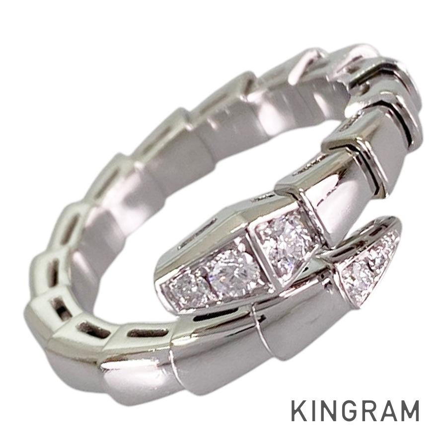 ブル小峡谷 BVLGARI セルペンティ ヴァイ基準打数 360467 K18WG 金剛石 12号(52) 輪っか ftj【中古】