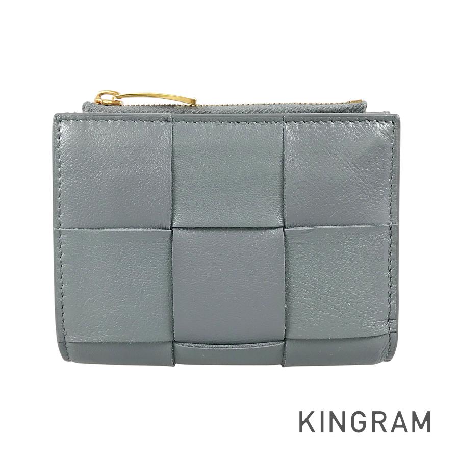 ボッテガヴェネタ BOTTEGA VENETA マキシ イントレチャート テープ なめし革 二つ折り紙入れ fhb【中古】