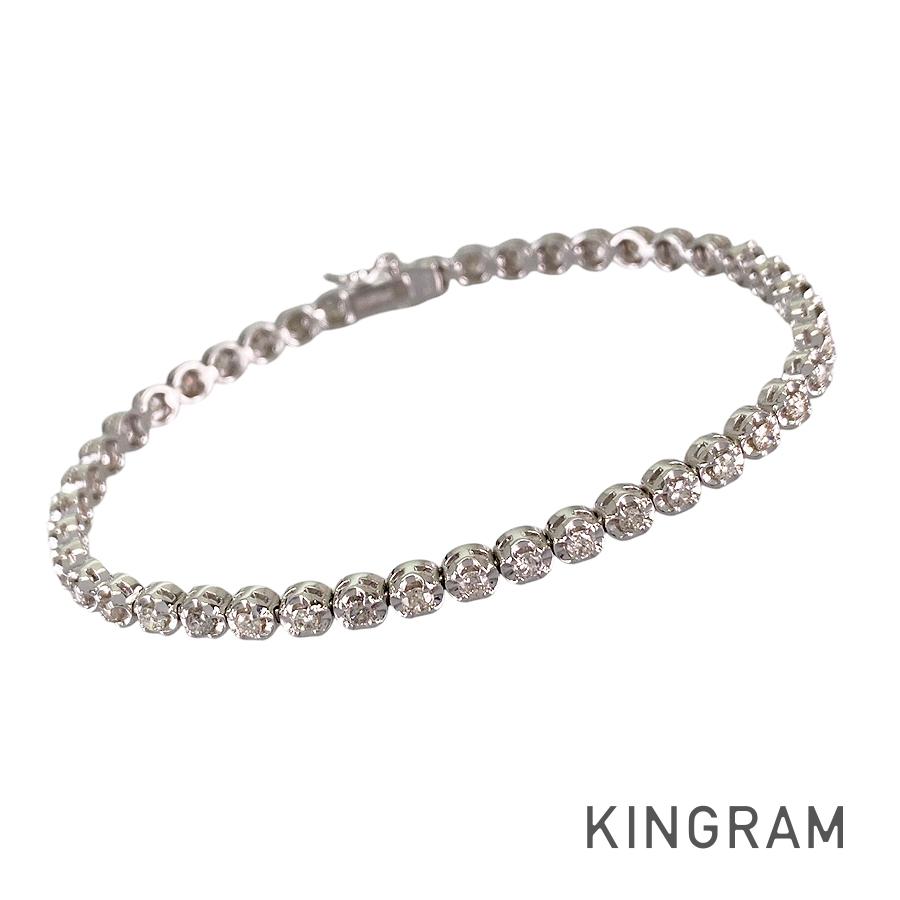 ノーブランド Unsigned Jewelry テニスブレスレット Pt850 ダイヤモンド sss【中古】|キングラム店