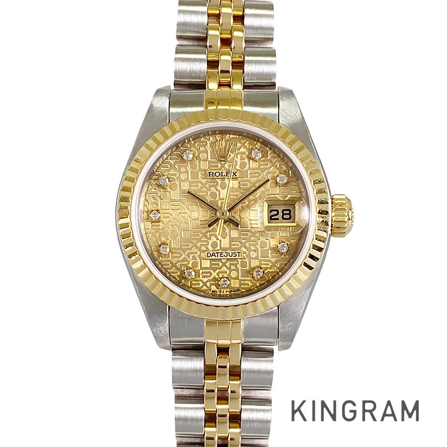 ロレックス ROLEX デイトジャスト 69173G SS YG 10Pダイヤモンド 自動巻 レディース 腕時計 ss【中古】|キングラム店