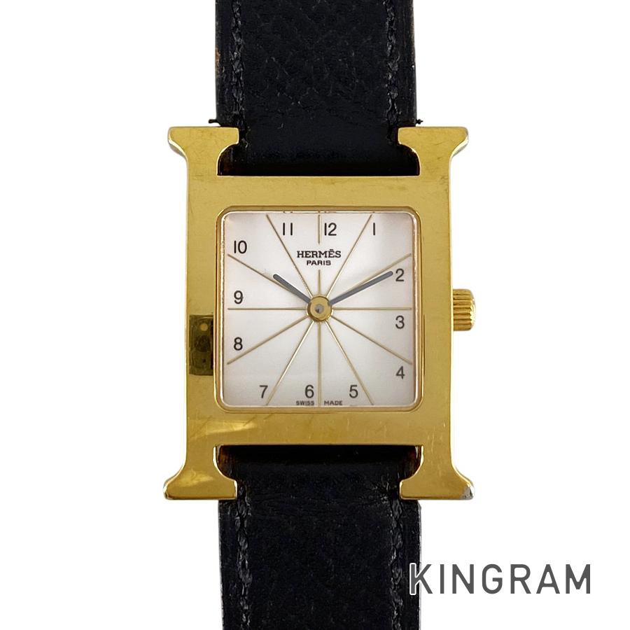 エルメス HERMES H御覧になる HH1.201 GP 石英 レディース ウオッチ ss【中古】