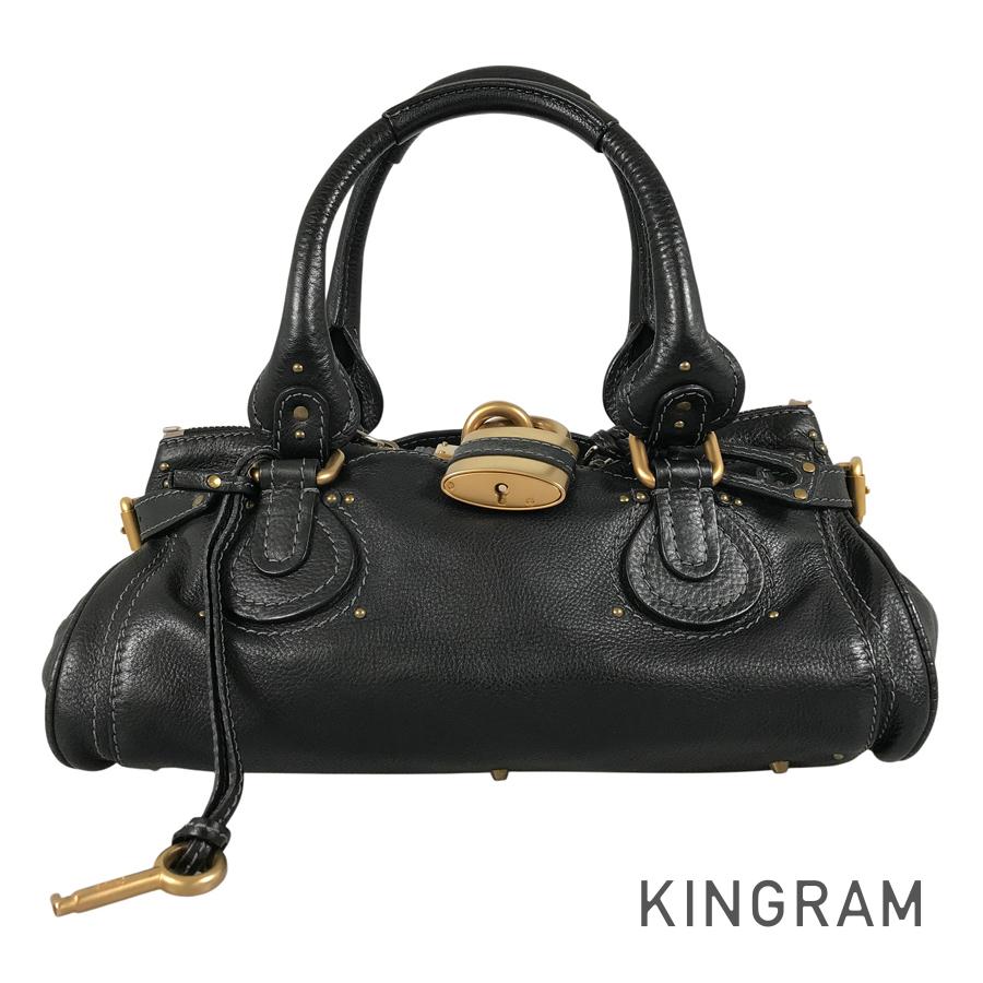 クロエ Chloe パディントン 01-09-51-5191 なめし革 ボストンバッグ sh【中古】