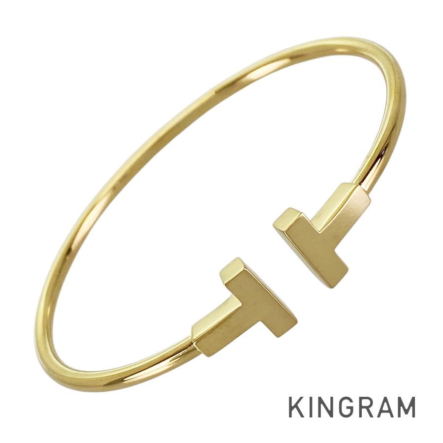 ティファニー TIFFANY\u0026Co. T導線 S K18YG バングル sss【中古】