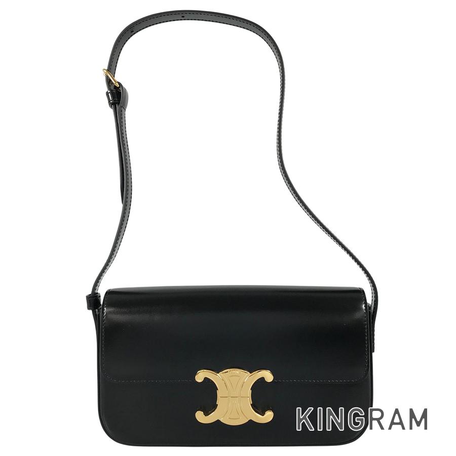セリーヌ CELINE トリオンフ なめし革 ショルダーバッグ sst【中古】