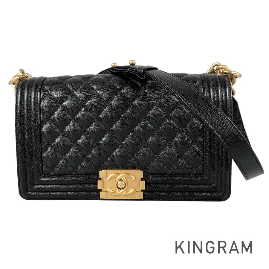 シャネル CHANEL 男の子シャネル キャビアひと肌 ショルダーバッグ sh【中古】