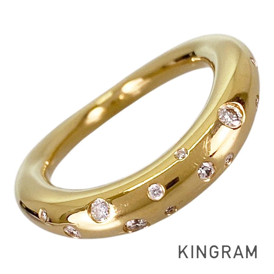 ジョージジェンセン Georg Jensen オフスプリング K18YG 金剛石 11号(51) 輪っか sss【中古】