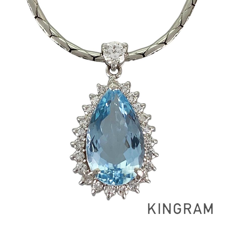 ノーブランド Unsigned Jewelry ネックレス Pt900 アクアマリン ダイヤモンド ダイヤモンド sss【中古】｜キングラム店 165,000円