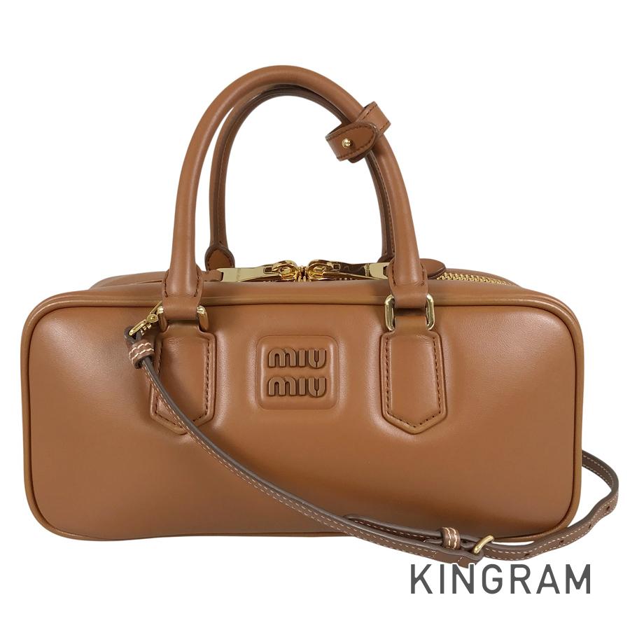 ミュウミュウ MIUMIU アルカディ ラージ レザー ハンドバッグ sst【中古】|キングラム店