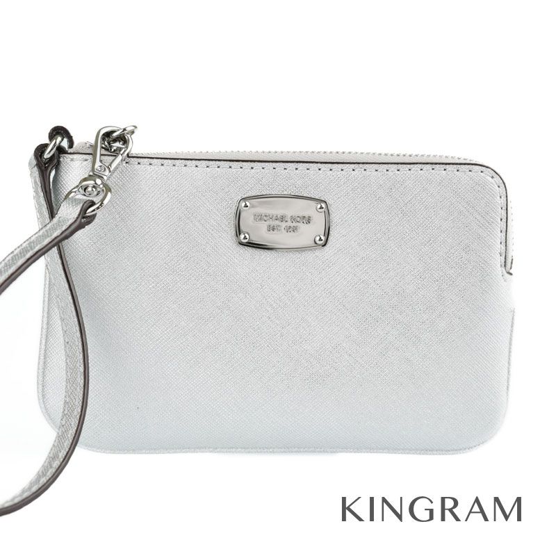 アクセサリーポーチ MICHAEL KORS 35T7MGFW2M シルバー se 【中古】 レザー マイケルコース