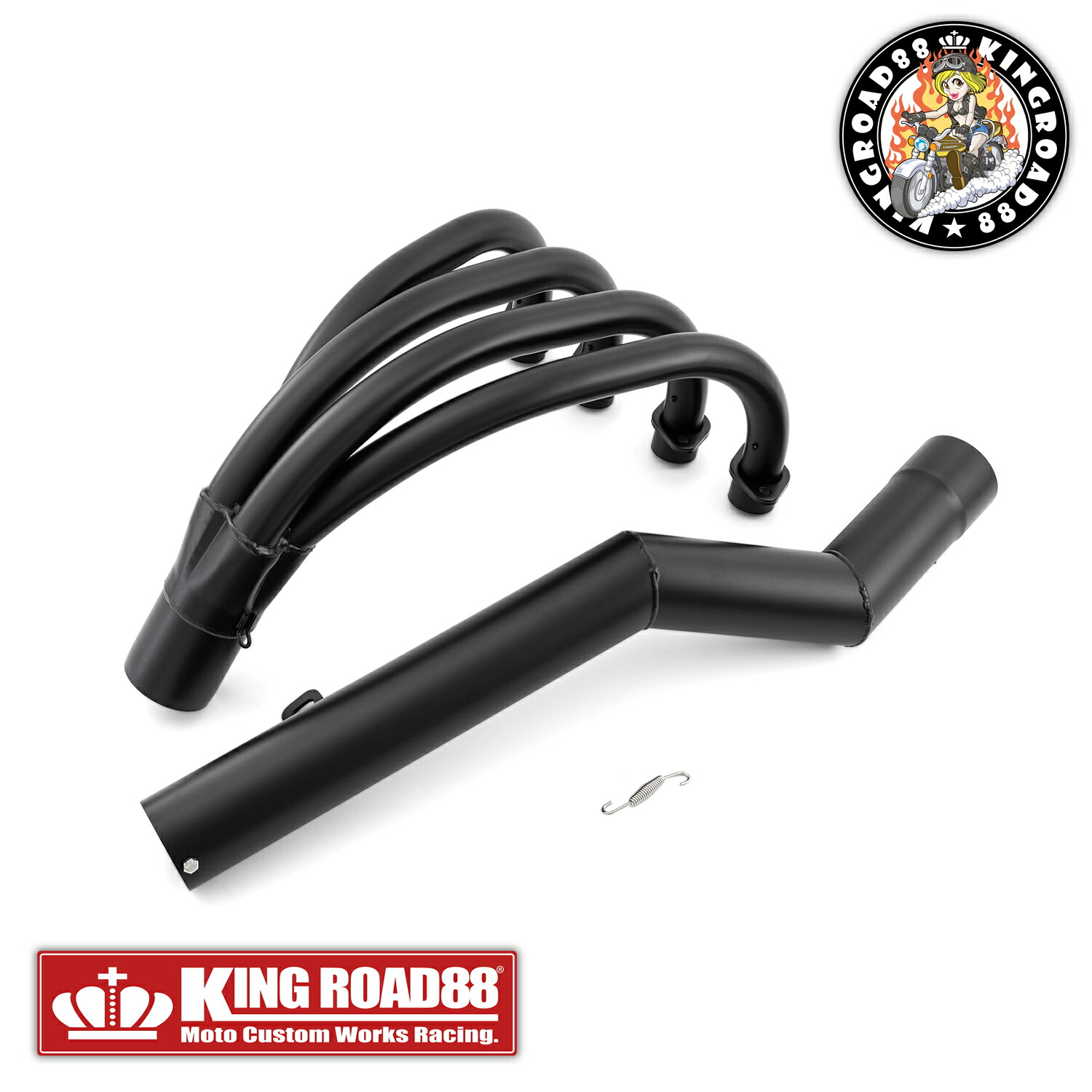 カワサキ ZRX400 ZR400E KingRoad88 ショート管 エキゾーストマフラー φ70 ブラック マフラー 20,736円