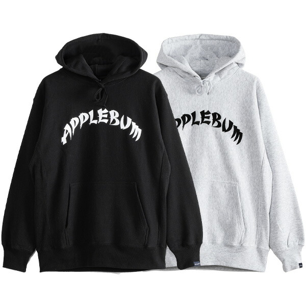 APPLEBUM ブラック プルオーバーパーカー　XL APPLEBUM ( アップルバム ) LOGO Z/U SWEAT PARKA ジップアップ