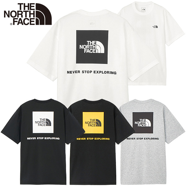 ザ・ノース・フェイス Tシャツ レディース NTW12192 ショートスリーブジャカードスクエアロゴクルー 丸首 半袖 カットソー 可愛い 吸水 速乾 黒 灰 THE NORTH FACE ザ・ノース・フェイス Tシャツ レディース