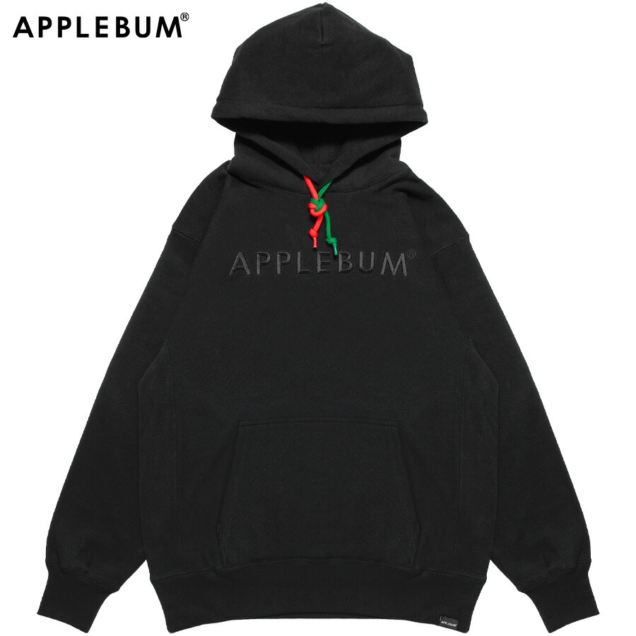 アップルバム　フリースフード　黒色 アップルバム APPLEBUM FLEECE HOOD フリース フード メンズ