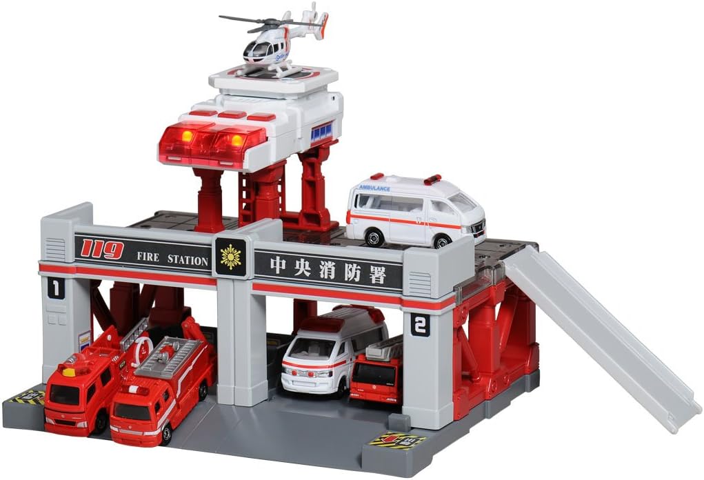 楽天市場】トミカ トミカタウンビルドシティ サウンドライト消防署