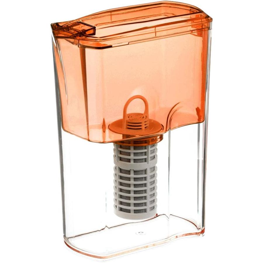 ガイアの水135 ポット型浄水器 1L カートリッジ付き 国内正規品 オレンジ ビビアン マイクロ活性炭 六重構造 PFAS除去 塩素除去 不純物除去｜王様のマルシェ02