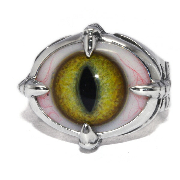 楽天市場 Crazy Pig Designs クレイジーピッグ For Craw Eye Cats Eye Yellow Ring 4 人気ブランド 義眼リング キングスロード