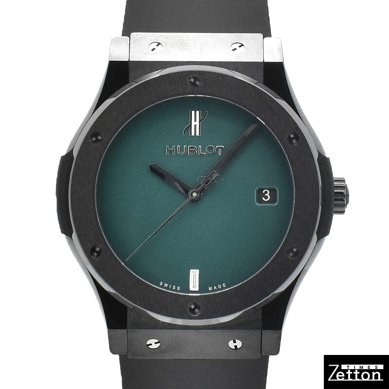 ウブロ HUBLOT クラシックフュージョン ブラックセラミック ブリティッシュグリーン YOSHIDAスペシャル 511.CM.5270.RX.MYOS 88本限定 自動巻き グリーン 45mm メンズ USED 中古｜ブランドウォッチ専門店Zetton