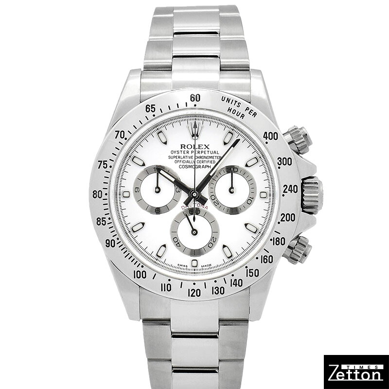 【楽天市場】【国際保証書有り】【外装仕上げ済み】ロレックス ROLEX デイトナ 116520 ランダム番 自動巻き ホワイト ステンレス ...
