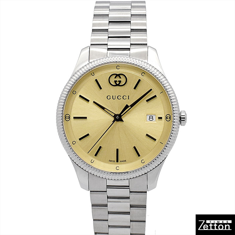 【新品】グッチ　GUCCI Gタイムレス YA1264234 クォーツ ゴールド 38mm メンズ