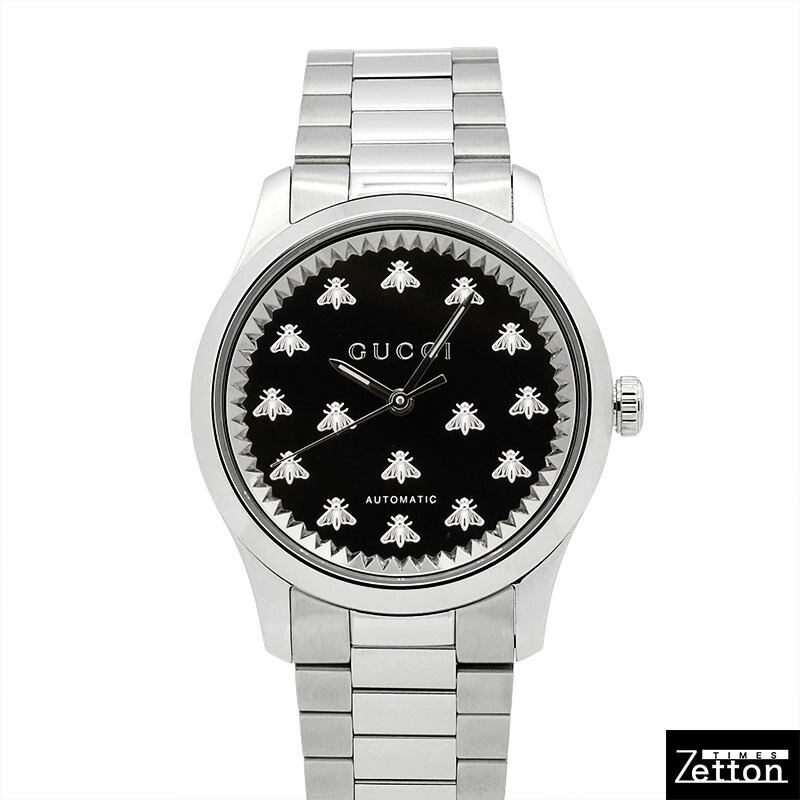 【新品】グッチ　GUCCI Gタイムレス YA1264130 自動巻き ブラック 38mm メンズ 70,840円