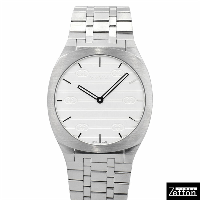 【新品】グッチ　GUCCI 25H YA163407 クォーツ シルバー 38mm ユニセックス
