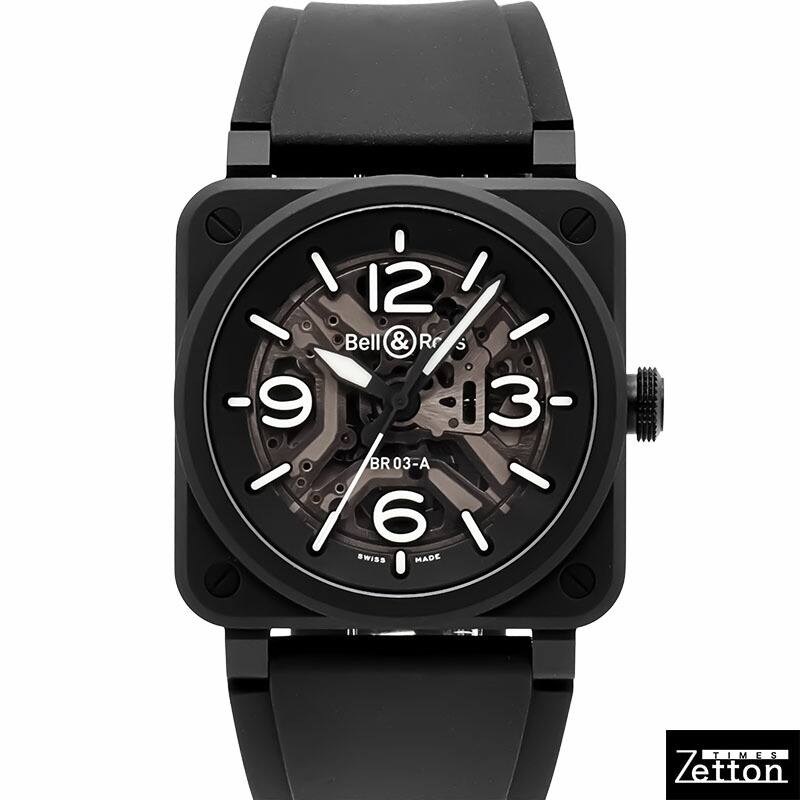 【新品】ベル＆ロス Bell＆Ross BR-03 スケルトン ブラックセラミック BR03A-BL-SKCE/SRB 自動巻き スケルトン 41mm メンズ
