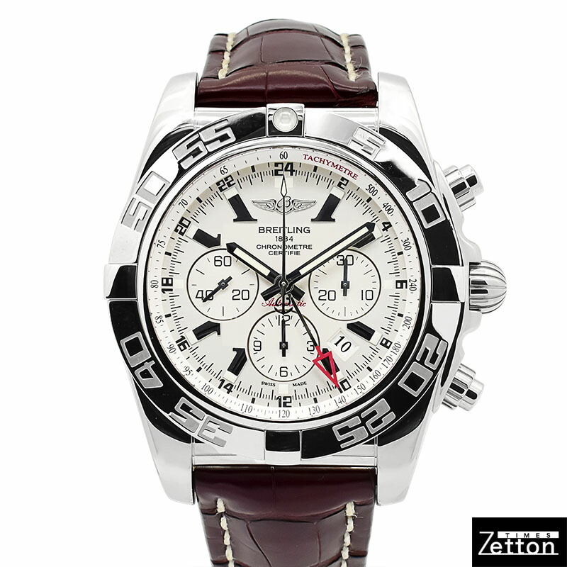 【外装仕上げ済み】ブライトリング BREITLING クロノマット GMT A041G19KBD(AB0410) 自動巻き シルバー 47mm メンズ USED 中古