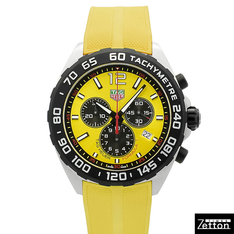 【国際保証書有り】タグホイヤー TAG HEUER フォーミュラ1 クロノグラフ CAZ101AM.FT8054 クォーツ イエロー 43mm メンズ USED 中古|ブランドウォッチ専門店Zetton