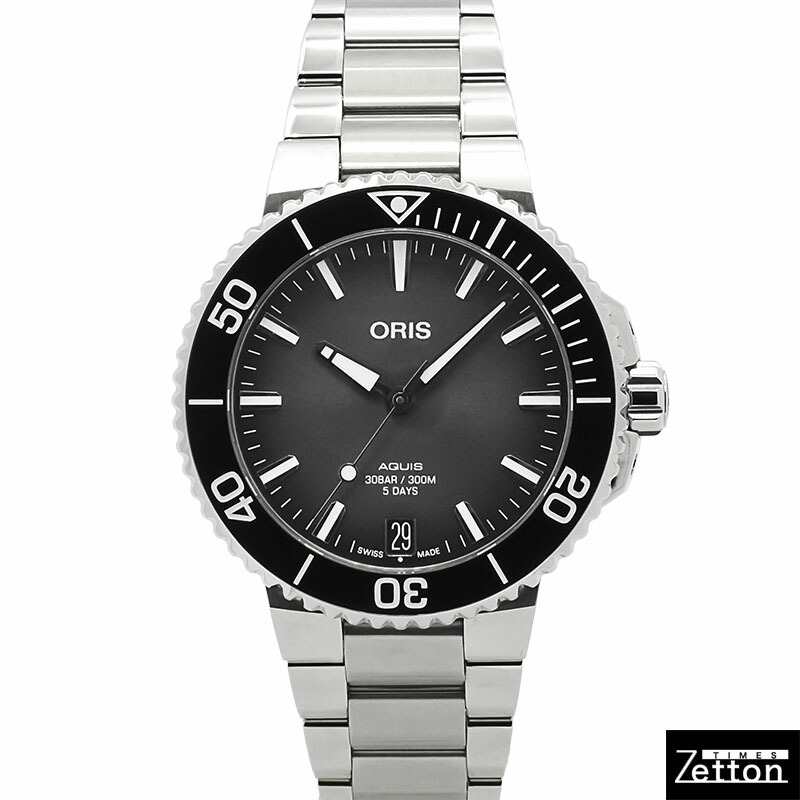 【新品】オリス ORIS アクイス デイト キャリバー400 400 7769 4154M 自動巻き グレー 41.5mm メンズ
