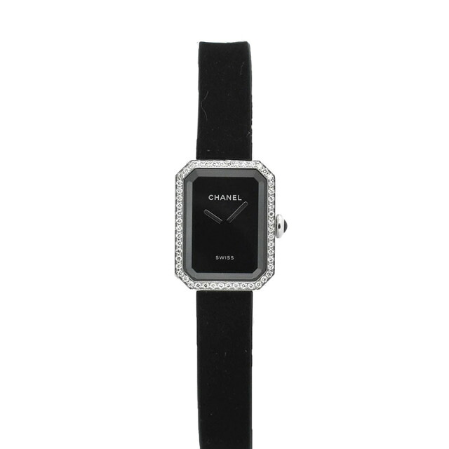 【新品】シャネル CHANEL プルミエール シュロの葉 H7942 石英 黒いこと 15.2粍 レディース