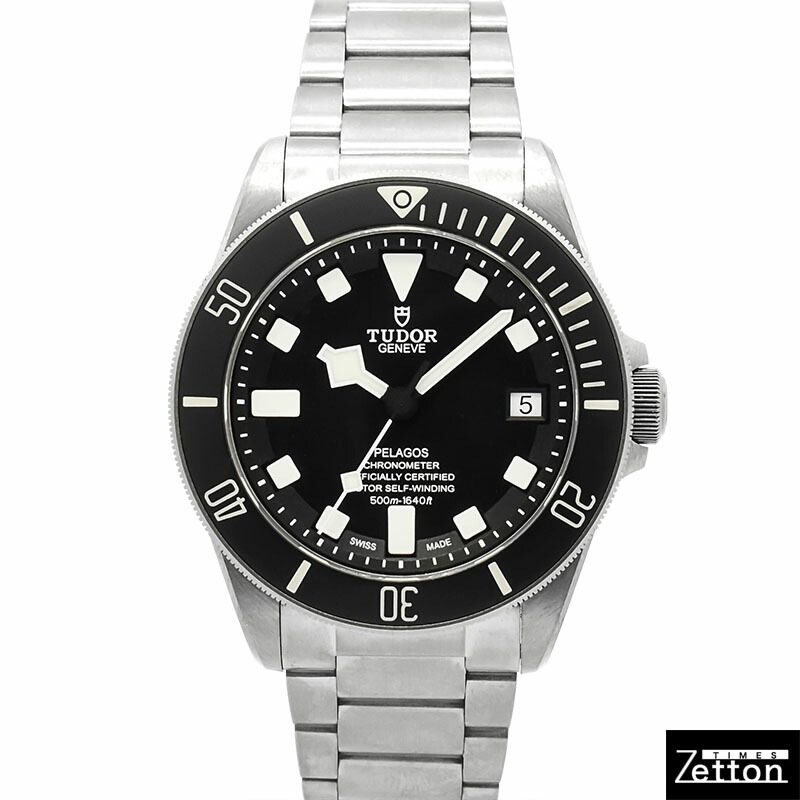 【インターナショナルお墨付き有り】【飾りつけ完成済み】チューダー TUDOR ペラゴス 25600TN 自動小銃一巻き 黒いこと 42粍 メンズ USED 中古