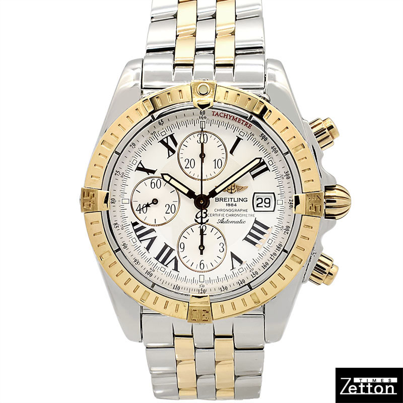 【飾りつけ仕上済み】ブライト輪っか BREITLING クロノマット 系統発生 C156A19PAC(C13356) 自動小銃一巻き 白いこと 43.7粍 メンズ USED 中古