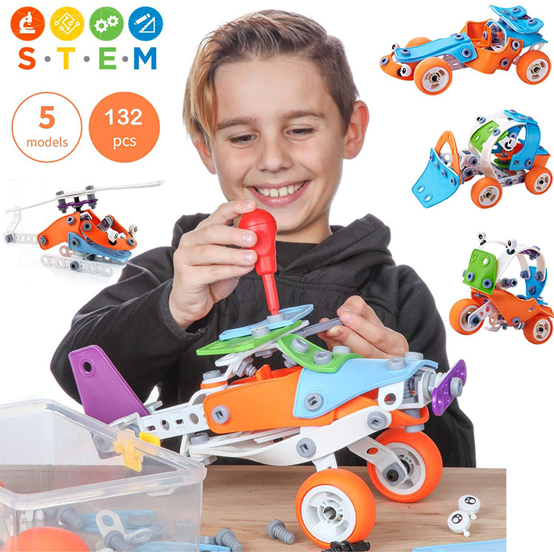 楽天市場 組み立て 車 5モデル 子供 おもちゃ 組み立ておもちゃ男の子 子供 車セット 変形車 Diy 132ピース 立体パズル 知育玩具 誕生日 プレゼント 収納ボックス付き 海外通販 Kingstar