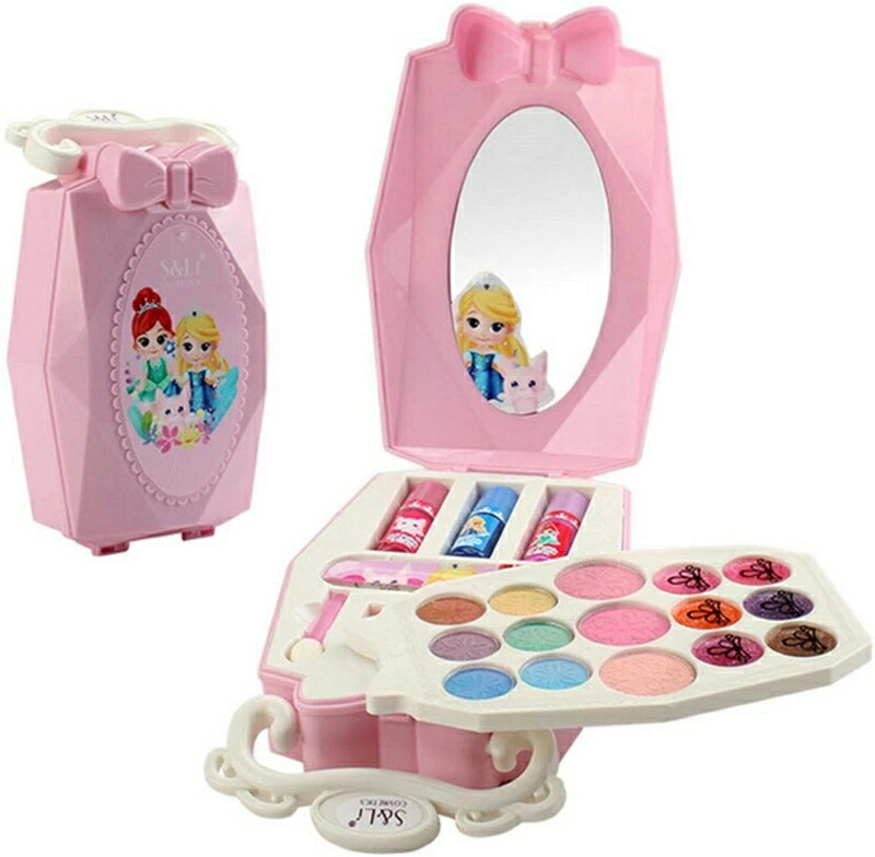 楽天市場 キッズメイクアップ メイクセット 水溶性化粧品 コスメセット 女の子 おもちゃ お化粧セット 知育玩具 おままごと ごっこ遊び メイクアップセット 姫系 お化粧セット おもちゃ 女の子 メイクアップ コスメティック クリスマス プレゼント Kingstar 楽天市場店