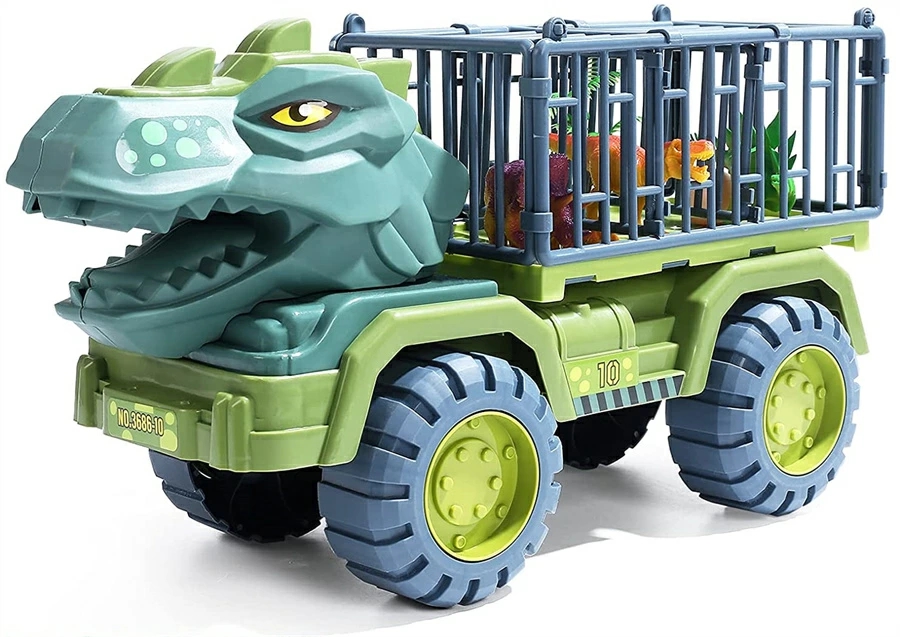 車おもちゃ 恐竜おもちゃ トラックセット DIYカー ミニカーセット 恐竜フィギュア リターンカー 恐竜公園 恐竜マップ 慣性車 ダイナソー玩具 ティラノサウルス 男の子 誕生日プレゼント