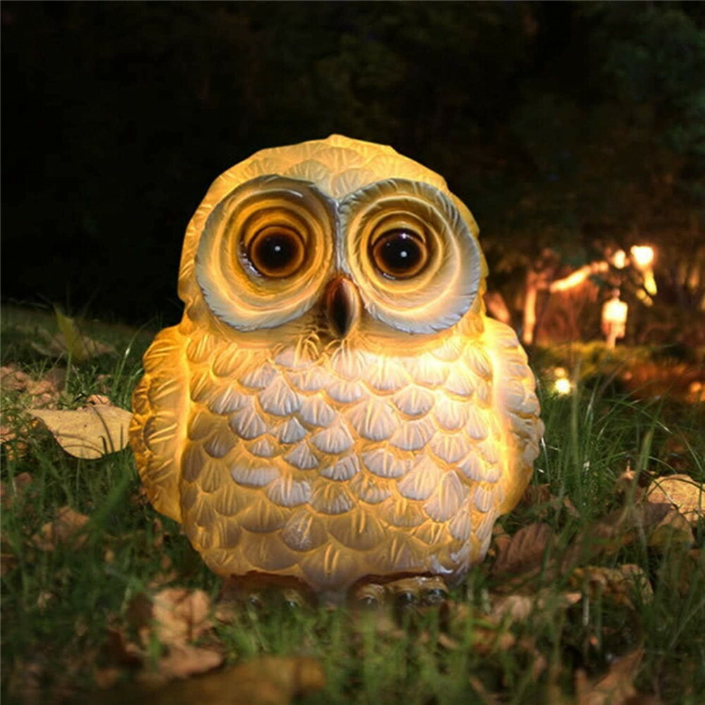Amazon.co.jp: A.F.N.A.L フクロウ屋外像 ソーラーライト付き 庭の装飾