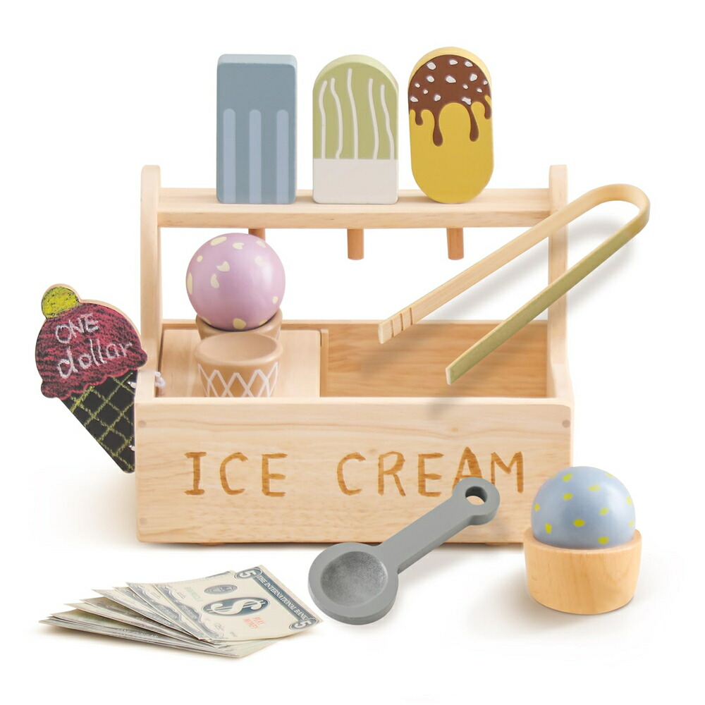 STOY ICE CREAM アイスクリーム　カート　木製　おままごと　海外玩具 STOY ICE CREAM アイスクリーム カート 木製 おままごと 海外玩具