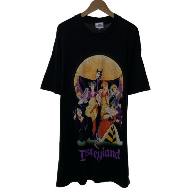 【中古】　Disneyland　Tシャツ　半袖　トップス　クルーネック　キャラT　キャラクター　BAD GIRL　プリンセス　プリント　オーバーサイズ　USA製　古着　/7042｜KINJIusedclothing