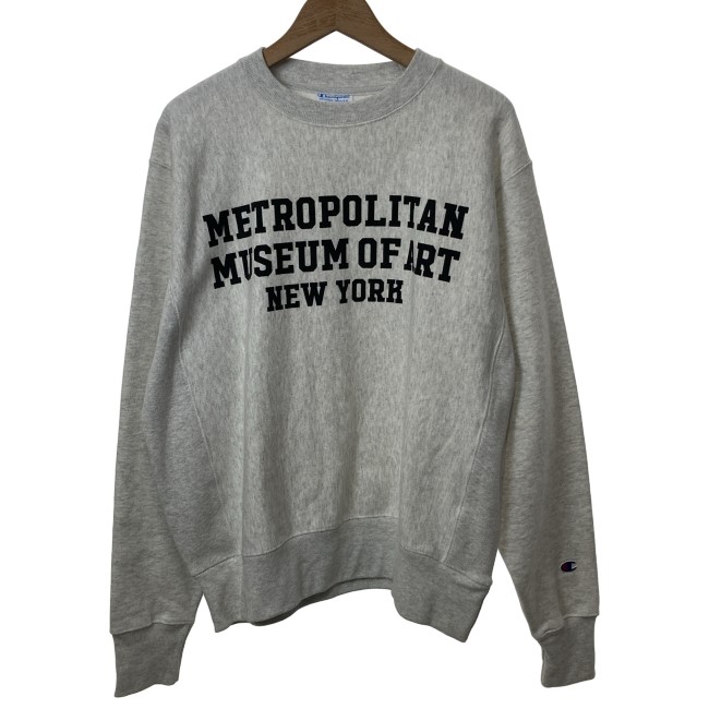 【中古】　Champion REVERSE WEAVE　スウェット　長袖　トップス　トレーナー　クルーネック　裏起毛　プリント　オーバーサイズ　アメカジ　古着　/7301｜KINJIusedclothing
