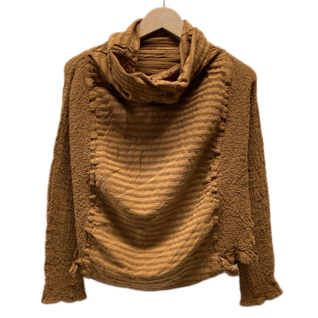 【中古】 ISSEY MIYAKE me カットソー 長袖 トップス カウルネック ハイネック 伸ばすこと 間借り人 日本製 家庭的 古着 /2496