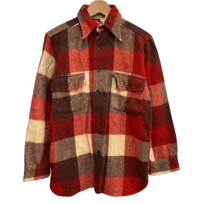 【中古】 Pilgrim 羊毛プルオーバー 50s vintage 50年月日 OLD 長袖 トップス レギュラー色合い 胸衣嚢 読み合わせる 古着 /1592