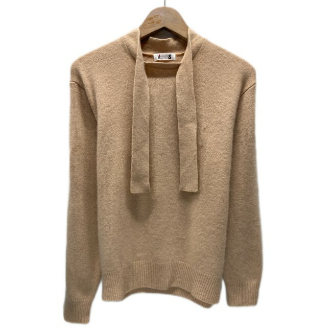 【中古】　i.s. ISSEY MIYAKE　セーター　80s vintage　80年代　長袖　ニット　トップス　ショールカラー　リボン　無地　ドメスティック　古着　/2497｜KINJIusedclothing