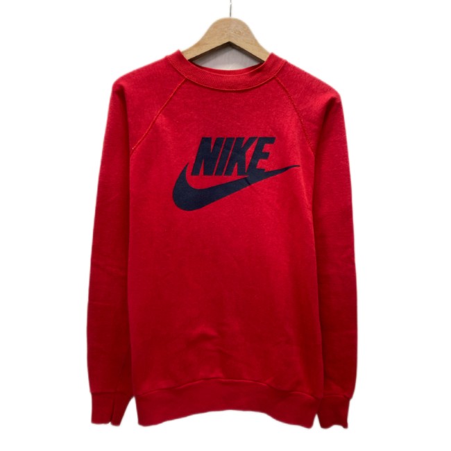 【中古】 NIKE 汗水 80s vintage 80年月日 紺引き舟 長袖 調教師 トップス 労働者の一団のど首 裏起毛 ブランド名ロゴタイプ スウッシュ 刷り上げる 運動競技 古着 /1591