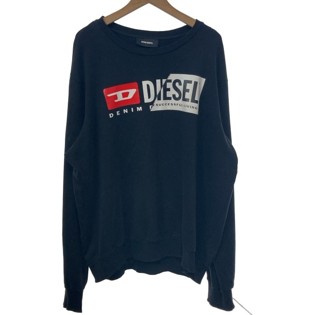 【中古】　DIESEL　スウェット　長袖　トレーナー　トップス　クルーネック　裏毛　ブランドロゴ　プリント　オーバーサイズ　古着　/4393｜KINJIusedclothing
